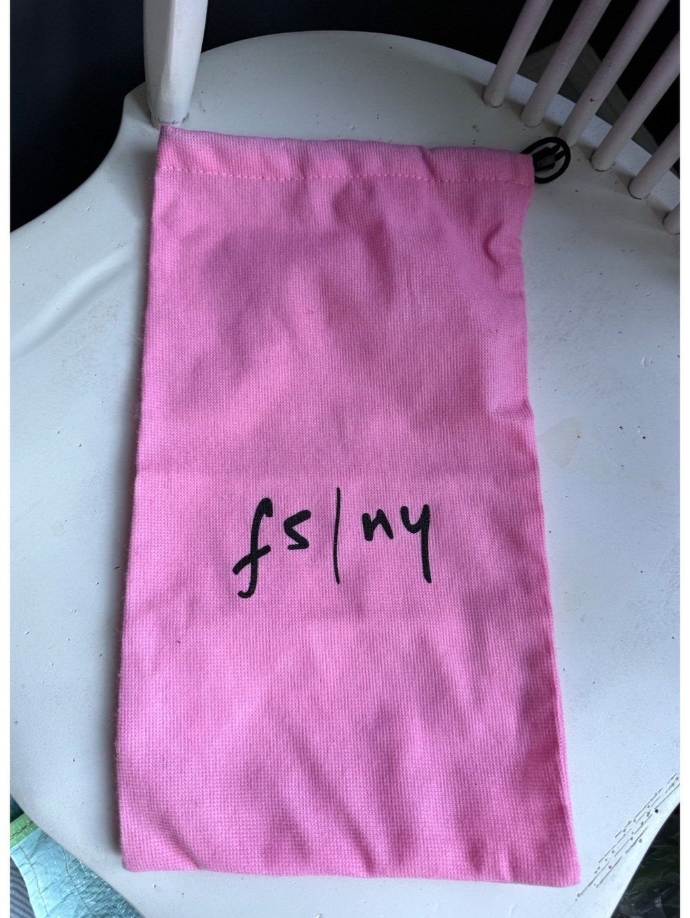 fs/ny Pink Drawstring Dust Bag